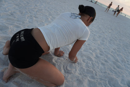 "This is why i'm the 1" mini shorts